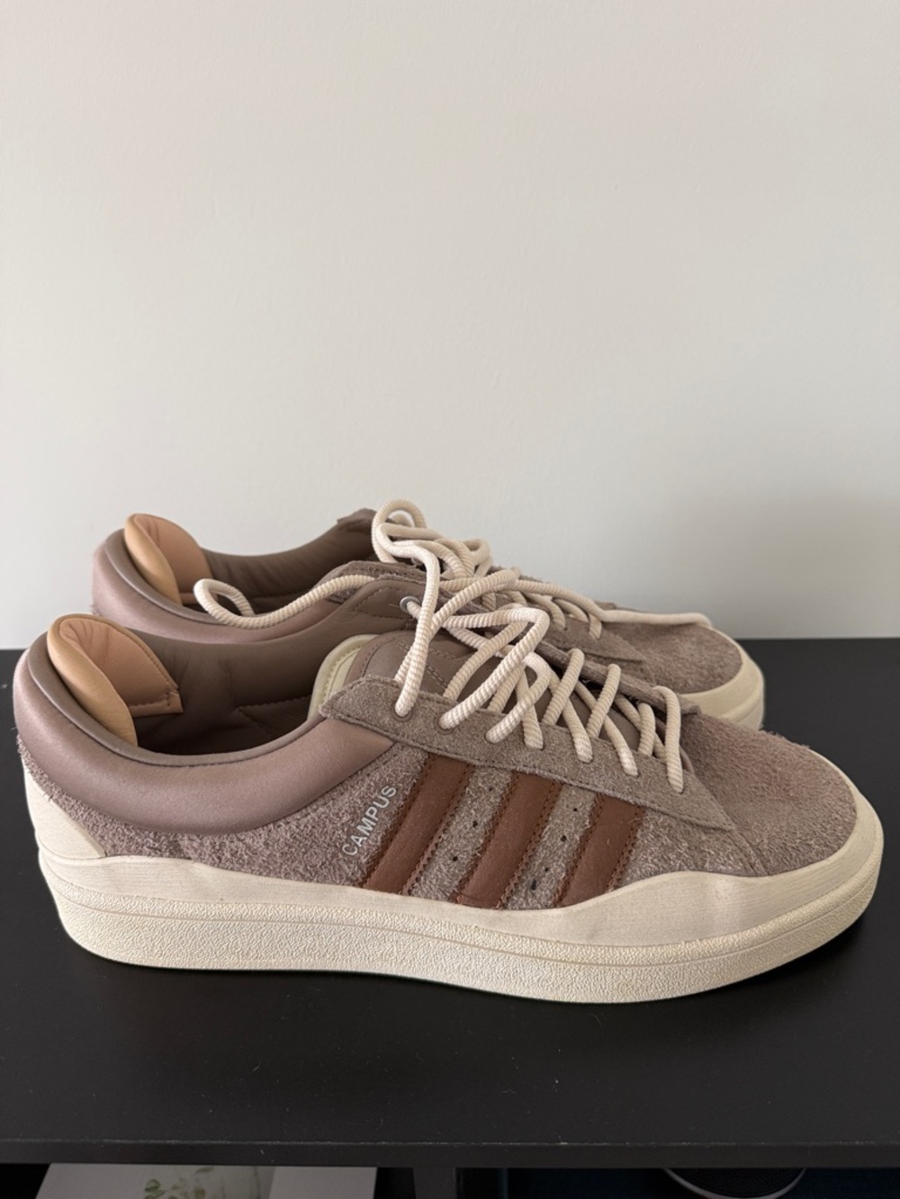 adidas Campus Suede Sneakers in Taupe & Brown